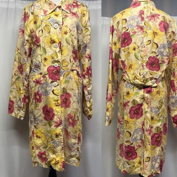 Kiko Floral buttondown linen Dress - Picture 1 of 11
